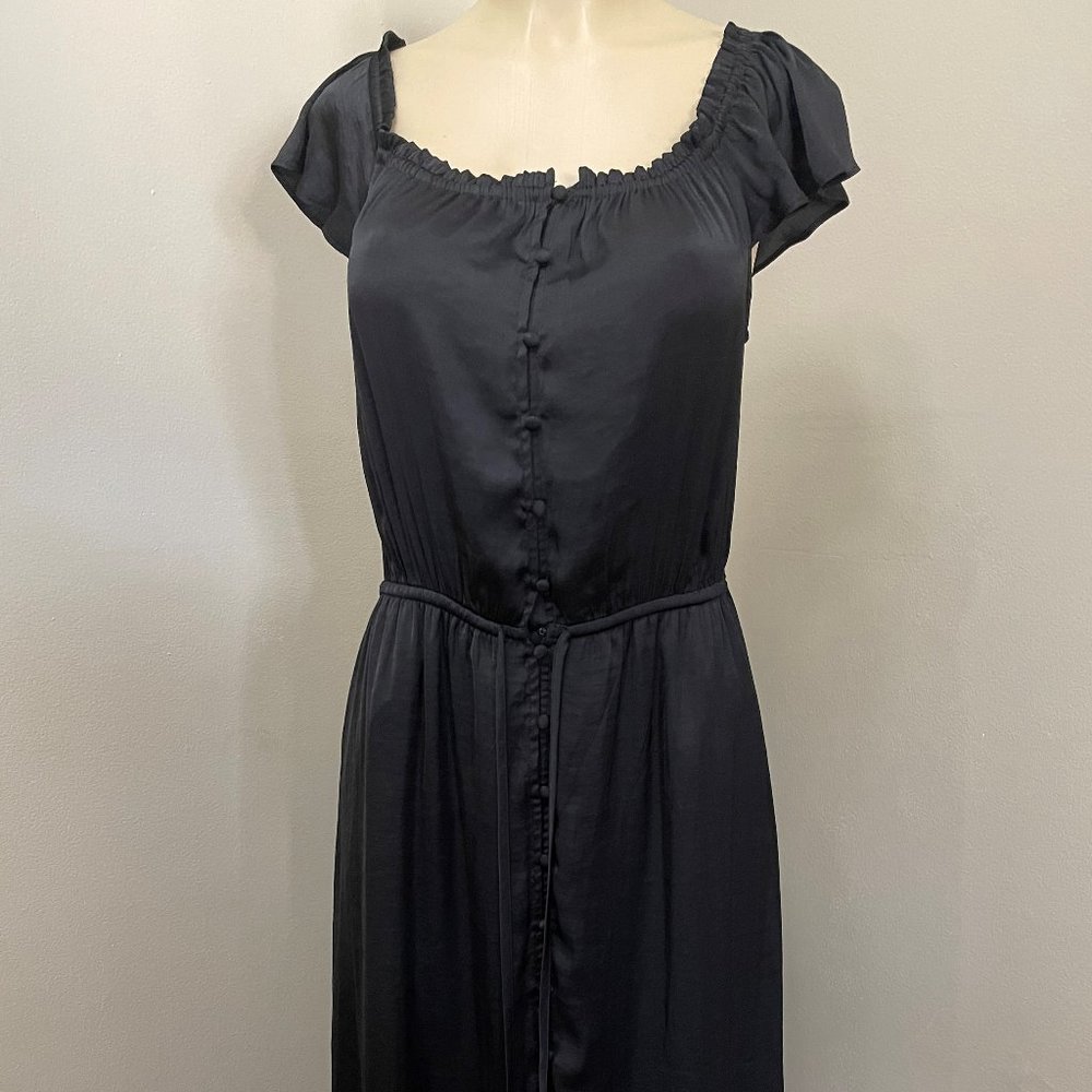 Naked Zebra, Women's Dress Size L Black, Mullet cut with short sleeves.